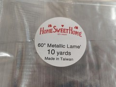 Home Sweet Home Silver 60″ By 10 Yard Metallic Lame For Crafts And Decoration