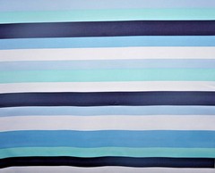 Satin Fabric Apparel Blue Stripe Stretch Sportswear BY the Yard