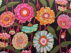 Fabric Cotton Large Colorful Flower By Anna Maria 43” X 36”325