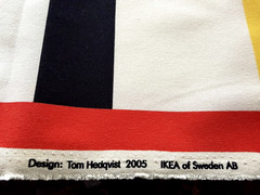 Vintage IKEA 2005 Tom Hedqvist Sweden Fabric Striped Print Cotton 60″ x 74″