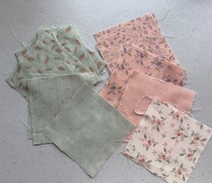 New 16 Pastel Flannel Squares Great For Craft Or Quilting Project 4 x 4 Inches