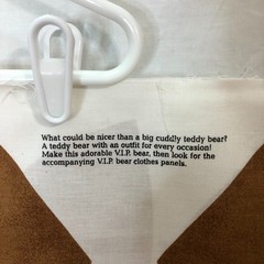 Cranston Print Works “The V.I.P Bear” Fabric Panel DIY Craft Panel