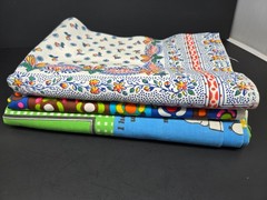 Vintage 2.5 POUNDS LOT Sewing Craft Fabric Snoopy Peanuts Floral 1970s NOS