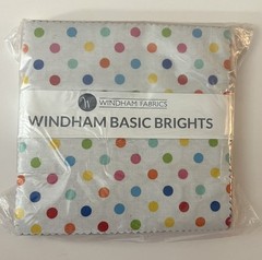 Windham BASIC BRIGHTS Charm Pack Rainbow Colors IOP RARE Brights Fabric