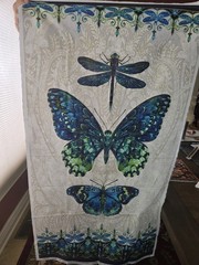 Luminosity Butterfly-cream Multi Metalic 24X44 Panel by Northcott Fabric CRAFT!