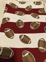 Premier Prints Pattern Game Day Canvas Fabric Burgundy Stripes Unwashed