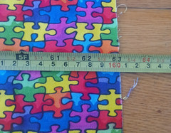 Autism Awareness Jigsaw Puzzle fabric by OEKO-TEX Style #19596M -63″x45″w NEW