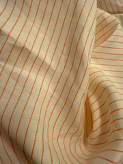 100% Flax Linen Fabric Yarn Dyed Dobby Red Stripe Off White Ground 58″ Wide