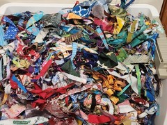 11 pound bag of crumbs and scraps cotton, batik, and others