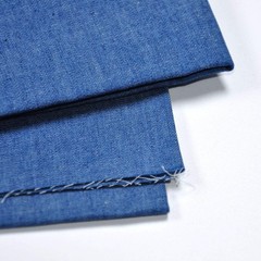 Indigo Blue 4.8 oz 100% Cotton Denim Chambray Fabric,56 Inches Wide, by