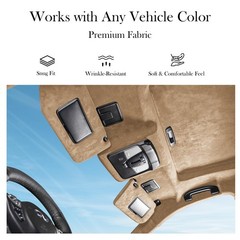 Brown Suede Headliner Fabric, 54″ L×60″ W Car Headliner Material, Tela para T…