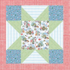 Frost & Fable Sketch Check Green 05801 GW Cotton Fabric by the half yd