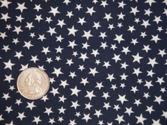 Scattered Navy With White Star Cotton Sewing Quilt Apparel Decor Craft Fabric