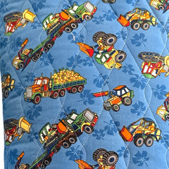 TRENDTEX Quilted FABRIC 2005 Construction TRUCKS TRACTORS Scraps & Pieces Crafts