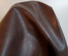 Brown PU Faux Leather 2 Yards Vegan Upholstery Sheet Nappa