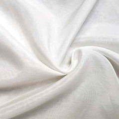 Natural White Silk Cotton Fabric 55”Wide Ivory White Silk Scarf Lining Material
