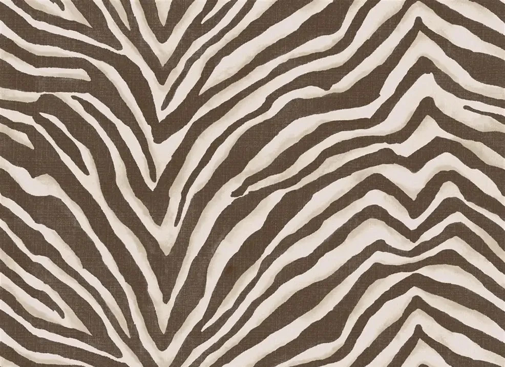 RALPH LAUREN/DESIGNERS GUILD CURTAIN FABRIC Terranea Zebra Java 5.2 METRES BROWN