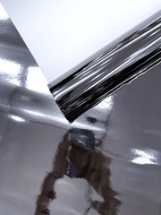 Platinum 54″ Wide Upholstery Chrome Mirror Reflective Vinyl Fabric By The Yard