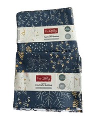 Mrs. Quilty 8 Fat Quarters 18″ x 22″x2 100% Cotton Floral Quilting Bundle Blue
