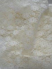 IVORY FLORAL OVERLAY LACE FABRIC 31″x45″