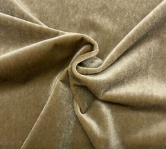 DESIGNER PLUSH MOHAIR CUSTOM BROWN WOOL VELVET UPHOLSTERY FABRIC 1.1 YARD 55″W
