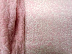 Pink floral Velvet Burnout on chiffon Fabric By the Yard 56″ Wide