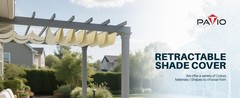 4’W x 16’L Waterproof Pergola Shade Cover Retractable Canopy Replacement,