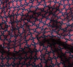 Sushila Vintage Blue Scrap Saree 1005 Pure Woolen BRANDED Printed Sari Fabric