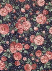 Pink Rose, Multi Floral and Gray rose fabric – 3 patterns-2 1/4yards total