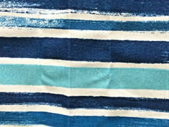 Tommy Bahama Blue Teal Fabric Coastal Stripe 2 Pieces Nautical Beach Decor READ