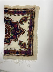 Lot 2 Woven Fabric Yarn Dyed Unique Geometric Patterns – 23.5″ x 19 in