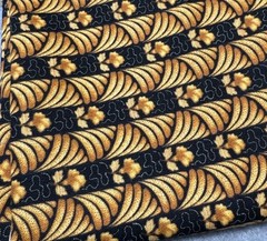 Vintage-Style Gold & Black Fabric 18×22″ by Marianne Elizabeth Cotton for Sewing
