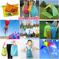 210T 3mm Checked Taffeta Waterproof Umbrella Tent Fabric Kite Materials DIY.