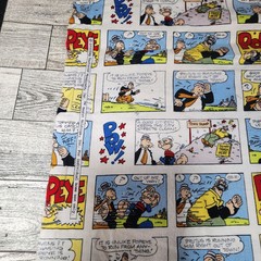 Pop-Eye Comic Strip King Features Syndicate 2005 HTF Fabric (45″Wx33″ Remnant
