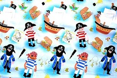*REMNANT*PIRATES/BOATS/TREASURE MAPS/CHESTS*FACE MASKS 100% COTTON FABRIC 44×35″