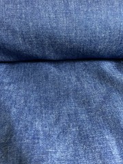 9oz Medium Wash Indigo Cotton Chambray Denim 63″ Wide Mid Weight by Yard Fabric