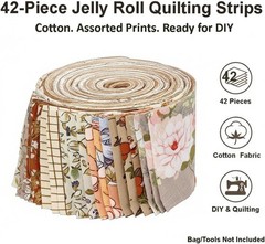 42 Piece Jelly Roll Fabric Quilting Pre Cut Fabric Strips Quilting Projects