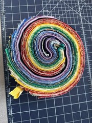 75 PC 2.5″ JELLY ROLL Strips Mixed 100% Cotton Fabric Moda, Fairy Frost + others