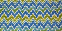 MILL CREEK TIAGO ISLAND BLUE FLAME STITCH CHEVRON OUTDOOR FABRIC BY YARD 54″W