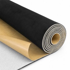 Black Suede Headliner Fabric w Adhwsive for Car Auto Headliner & Trim 98″ × 60″