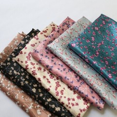 By Yard Elegant Floral Satin Fabric Soft Polyester Charmeuse Material