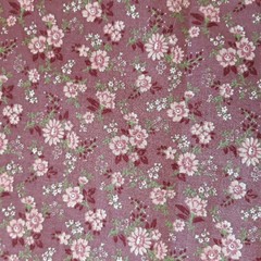 3.4 YDS Vintage Peter Pan Cotton Quilting Fabric Pink Prairie Floral 44″
