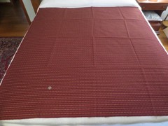 4759. GEOMETRIC DESIGN Rust UPHOLSTERY FABRIC – 56″ x 1-5/8 yds.