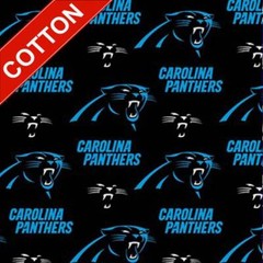 Carolina Panthers NFL Cotton Fabric – 58″ Wide – Sold by The Yard & Bolt