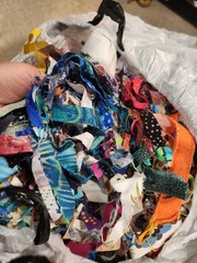 11 pound bag of crumbs and scraps cotton, batik, and others