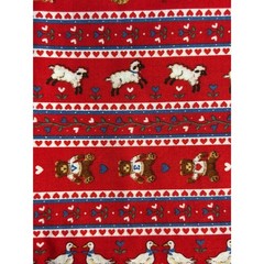 Vintage Cranston Print Works Fabric Novelty Animal Stripe Cottagecore Farmhouse