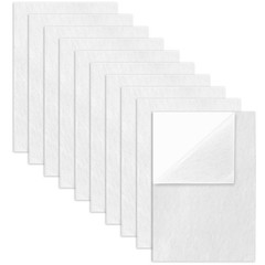 Bonsicoky 10 Pack Self Adhesive Felt Sheets 20x30cm (7.9×11.8 inches), White