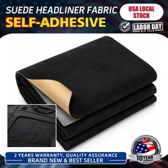 Black Suede 11.8×60″ Headliner Fabric with Adhesive Backing Car Roof Upholstery