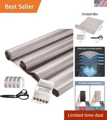 Faraday Fabric, Faraday Cloth 43”x 393” with Tape 393″ L Military Grade Nicke…