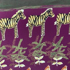New African Hi Fashion Fabrics 5 yds MuuMuu Kaftan Giraffes Zebras Poly Rayon
